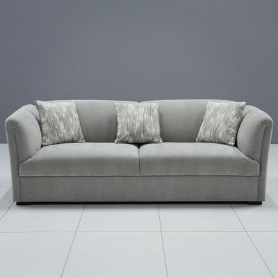 Carrara-3S Three-Seater Sofa L90 cm x W217 cm x H75 cm with 1 Year Warranty - Mouse Grey 