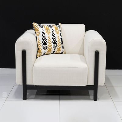 Joanna-1S One-Seater Sofa L85 cm   x W100 cm  x H80 cm with 1 Year Warranty - Cream