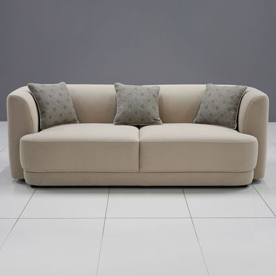 Verona-3S Three-Seater Sofa L84 cm x W219 cm x H75 cm with 1 Year Warranty - Beige