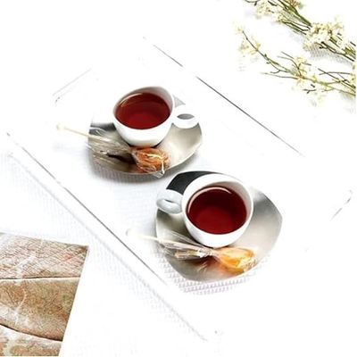 Acrylic Serving Tray 12x16 Inches (40x30x5 cm) || Decorative Tray Organizer || Coffee Table Countertop with Handles || Decorative Tray for Living Room Bedroom Entryway and Kitchen. (1)