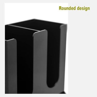Disposable Paper Cup Holder, Paper Coffee Cup Holder Organizer, 4 Compartment Upright Breakroom Coffee Condiment, for Home, Office, Restaurants, black)