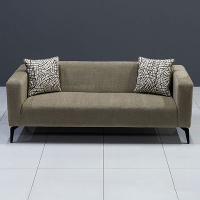 Maxwell-3S Three-Seater Sofa L80 cm x W188 cm x H70 cm with 1 Year Warranty - Dark Beige