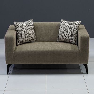 Maxwell-2S Two-Seater Sofa L80 cm x W135 cm x H70 cm with 1 Year Warranty - Dark Beige