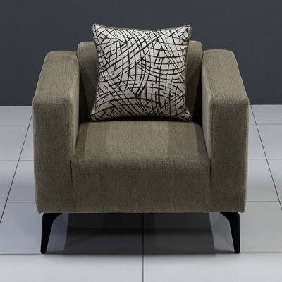 Maxwell-1S One-Seater Sofa L80 cm   x W83 cm  x H70 cm with 1 Year Warranty - Dark Beige