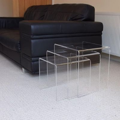 Acrylic Clear Nesting Tables - Coffee & End Table Set (3 Pcs) - 40cm, 35cm, 30cm