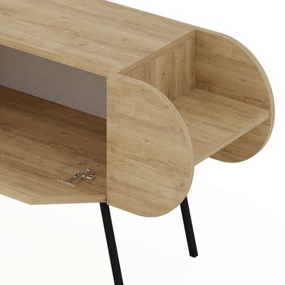Mourah Capsule Tv Stand Up To 65 Inches With Storage - Sapphire Oak - 2 Years Warranty
