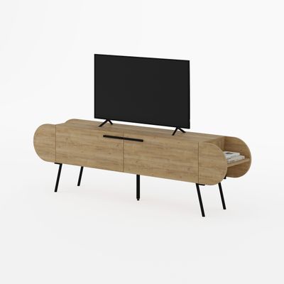 Mourah Capsule Tv Stand Up To 65 Inches With Storage - Sapphire Oak - 2 Years Warranty