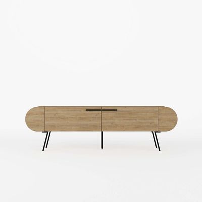 Mourah Capsule Tv Stand Up To 65 Inches With Storage - Sapphire Oak - 2 Years Warranty