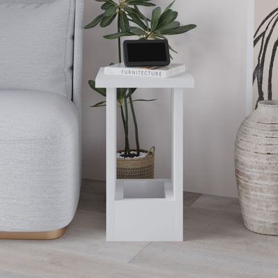 Mourah Tasos Side Table - White - 2 Years Warranty