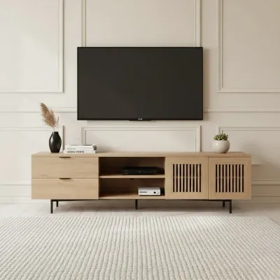 Parker Tv Unit Oak 200cm