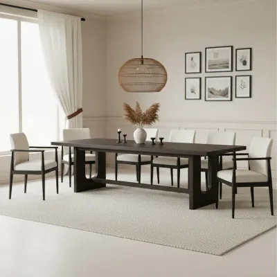 Peru 6-Seater Dining Table Black Peru 6-Seater Dining Table Black