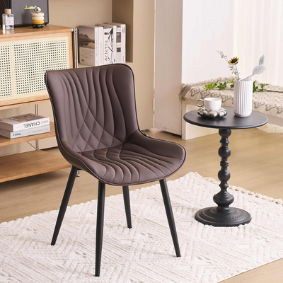 Seasiren High Back Modern Dining Chair for Home, Kitchen, and Dining Room ( Brown )