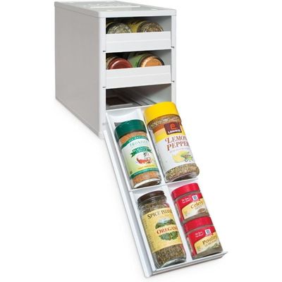 YouCopia SpiceStack Adjustable Spice Rack Organizer, Pull-Down 12-Bottle Seasonings and Spices Holder for Kitchen Cabinet and Pantry Organization