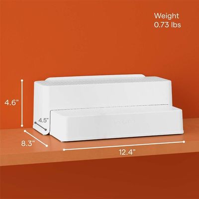 YouCopia ShelfSteps Can Organizer, 2-Tier Expandable Shelf for Pantry and Kitchen Cabinet Storage, Adjustable Can Rack, Maximizes Storage, Sturdy and Space-Saving, White