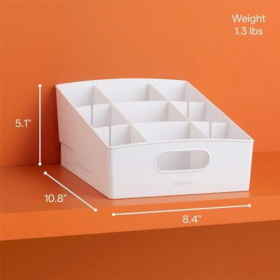 YouCopia ShelfBin 3-Tier Food Packet and Snack Organizer for Kitchen Cabinet and Pantry – Adjustable Dividers, Tiered Storage, Built-in Handle, BPA-Free Plastic, Medium, White