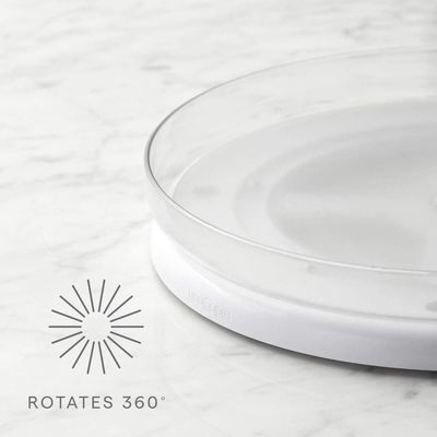 YouCopia FridgeView Fridge Turntable 360 Degree, Lazy Susan Organizer for Refrigerator Storage, Durable, BPA-free, Non-Slip Feet, For Easy Access, White
