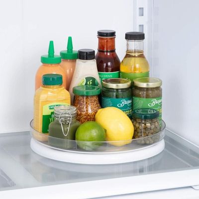 YouCopia FridgeView Fridge Turntable 360 Degree, Lazy Susan Organizer for Refrigerator Storage, Durable, BPA-free, Non-Slip Feet, For Easy Access, White