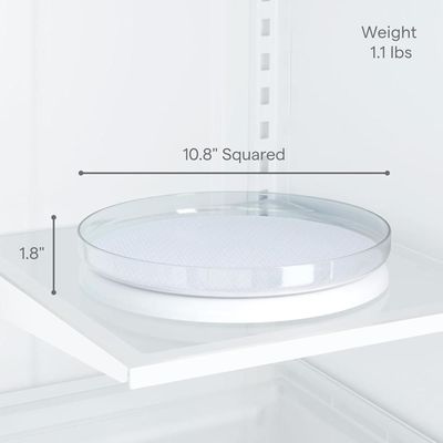 YouCopia FridgeView Fridge Turntable with Mat, Lazy Susan Organizer for Refrigerator Storage, 360 Degree Rotation, Durable, BPA-free, Non-Slip Feet, White