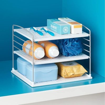 YouCopia UpSpace Cabinet Box Organizer, Adjustable Kitchen and Pantry Shelf, Space Saving, for Plastic Wrap and Foil Storage, Large, Size: 27.4D x 30.5W x 23.4H cm- 50361