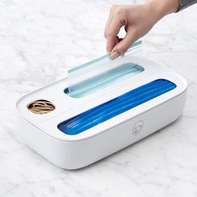 YouCopia StoraBag Drawer Food Bags Dispenser – 3-Slot Plastic Ziplock Bag Organizer for Kitchen, Holds Food Storage Bags, Freezer Bags, Snack Bags, BPA-Free & Easy to Clean