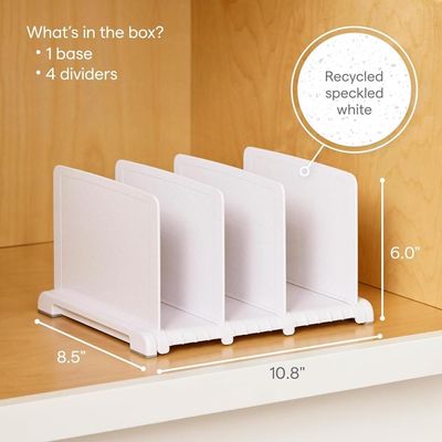 YouCopia StoraBag Reusable Shopping Bag Organizer, Adjustable Shelf Dividers for 20+ Tote, Cloth, Grocery and Lunch Bags, Non-Slip Feet, Compact Storage for Pantry or Cabinet