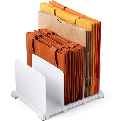 YouCopia StoraBag Reusable Shopping Bag Organizer, Adjustable Shelf Dividers for 20+ Tote, Cloth, Grocery and Lunch Bags, Non-Slip Feet, Compact Storage for Pantry or Cabinet