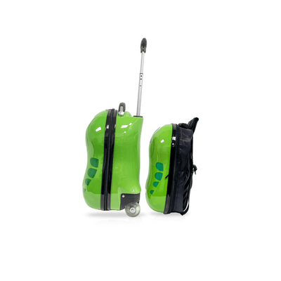 Peekaboo 2PC Kids Luggage Set - Children Suitcase Backpack School Travel Trolley ABS, Best Gift - Hippo
