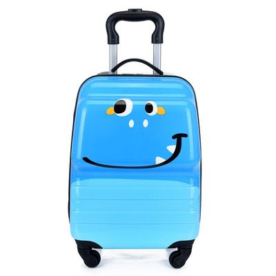 Peekaboo 18 Inch Kids Luggage Children Travel Suitcase on Wheels 3D Cartoon Animal Trolley Case for Boys Girls Travel and School (Hippo)