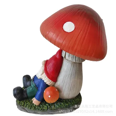 Season 2 Season Solar Garden Gnomes Statues for Patio Lawn Yard Decor Outdoor Decorations Gifts for Women Mom 8.5 Inch