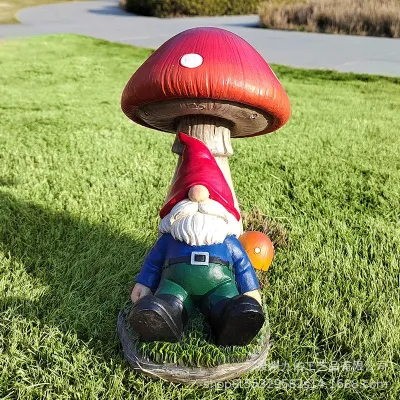 Season 2 Season Solar Garden Gnomes Statues for Patio Lawn Yard Decor Outdoor Decorations Gifts for Women Mom 8.5 Inch