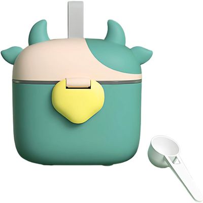 Twisoo Baby Formula Milk Powder Dispenser - Portable Container with Scoop - Airtight, BPA-Free, Spill-Proof, and Stackable Snack Storage for Travel, Home, and Outdoor Use (Green)