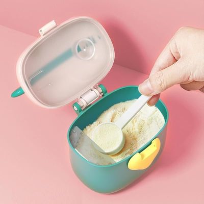 Twisoo Baby Formula Milk Powder Dispenser - Portable Container with Scoop - Airtight, BPA-Free, Spill-Proof, and Stackable Snack Storage for Travel, Home, and Outdoor Use (Green)