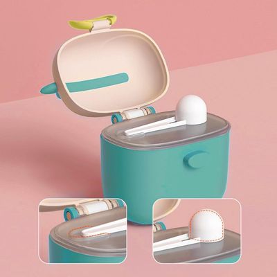 Twisoo Baby Formula Milk Powder Dispenser - Portable Container with Scoop - Airtight, BPA-Free, Spill-Proof, and Stackable Snack Storage for Travel, Home, and Outdoor Use (Green)