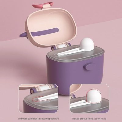 Twisoo Baby Formula Milk Powder Dispenser - Portable Container with Scoop - Airtight, BPA-Free, Spill-Proof, and Stackable Snack Storage for Travel, Home, and Outdoor Use (Purple)