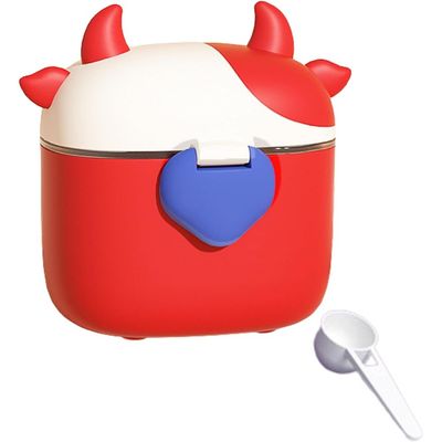 Twisoo Baby Formula Milk Powder Dispenser - Portable Container with Scoop - Airtight, BPA-Free, Spill-Proof, and Stackable Snack Storage for Travel, Home, and Outdoor Use (Red)