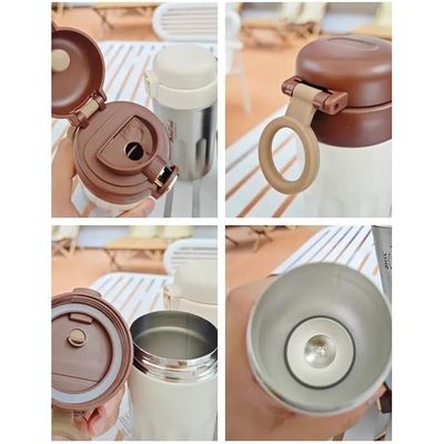 Twisoo Thermo Steel Coffee and Water Cup 304 Stainless Steel Leak Proof Vacuum Insulated Double Wall Ideal for Office and Home 12 Hours Hot and Cold 410ml (Pink)