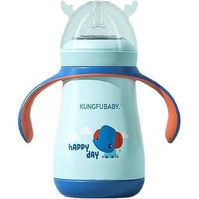 Twisoo Baby Feeding Bottle 3-in-1, BPA-Free, 316 Stainless Steel, 260ml – Insulated Bottle Keeps Drinks Warm for 6-8 Hours, Ideal for Babies & Toddlers (Blue)