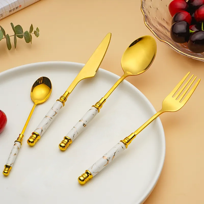 24-Piece Flatware Cutlery Set For 6 People. - Multi Color