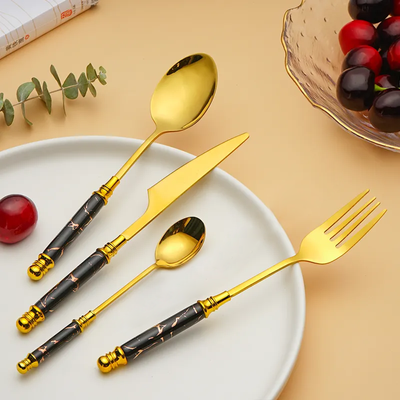 24-Piece Flatware Cutlery Set For 6 People. - Multi Color