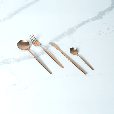24-Piece Flatware Cutlery Set For 6 People. - Rose Gold
