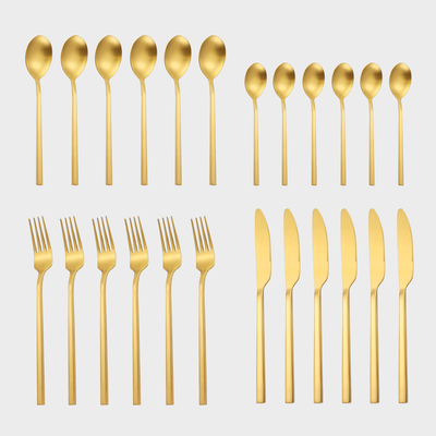 16-Piece Flatware Cutlery Set For 4 People. - Gold