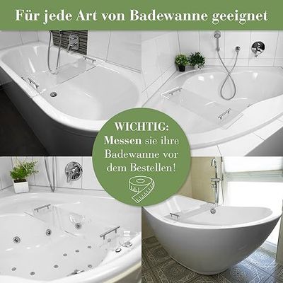Bathtub Shelf [Acrylic Glass] | 68-78 cm | Bathtub Tray for Bathing Bathing Bath Accessories Tray Decorative Bathroom Accessories - Choose Your Size Now