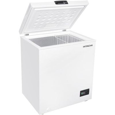 Hitachi 145L Chest Freezer | Single Door | Storage Basket | High Energy Efficiency | Adjustable Temperature | Ideal for Home & Restaurants | HRCS7145MNW | 1 Year Warranty | White 