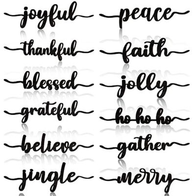 Wooden Wall Art With Self Adhesive Base - Black (12 Emotions)