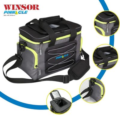 WINSOR Cooler Bag 18.5L/24 CANS - Removable Shoulder Strap Collapsible Travel Cooler for Outdoor Travel Hiking Beach Picnic BBQ Party | Large Reusable Grocery Bags for 24-Can Capacity | Thermal Bag Lunch Box Office