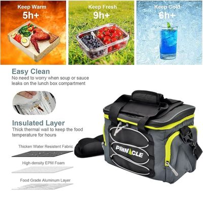 WINSOR Cooler Bag 18.5L/24 CANS - Removable Shoulder Strap Collapsible Travel Cooler for Outdoor Travel Hiking Beach Picnic BBQ Party | Large Reusable Grocery Bags for 24-Can Capacity | Thermal Bag Lunch Box Office