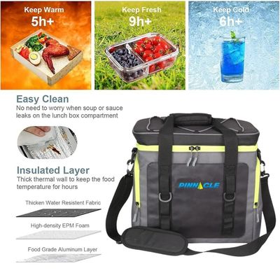 WINSOR Cooler Bag 30L/36 CANS - Insulated Cooler Bag with Removable Shoulder Strap | Leak-Proof Soft Cooler bag for frozen food with Large Capacity for Picnics, Camping, Beach, Thermal Bag Lunch Box Office
