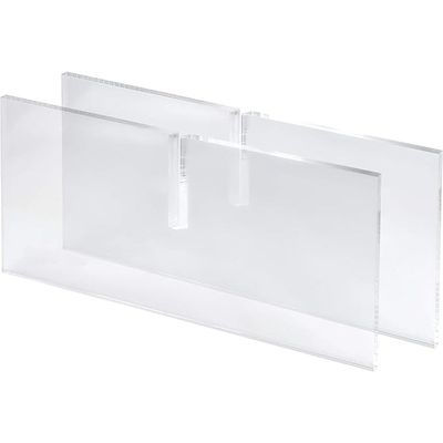 Transparent Clear Acrylic Book Holder 2 Piece Reading Stand for Open and Closed Books, Magazines, Textbooks