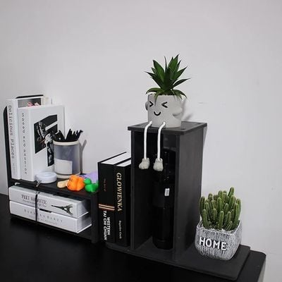 Small Bookshelf for Desktop Storage, Mini Cute Office Desk Shelves White Versatility Organizers for Women, Kids