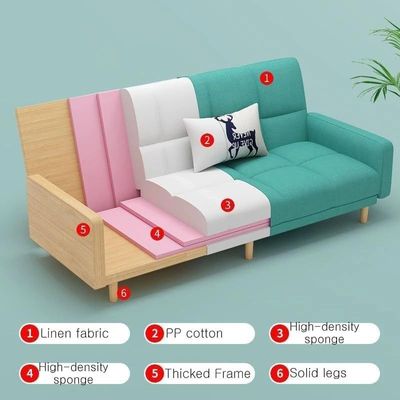 Sponge Cushion Leisure L shaped Corner Fabric Sofa 